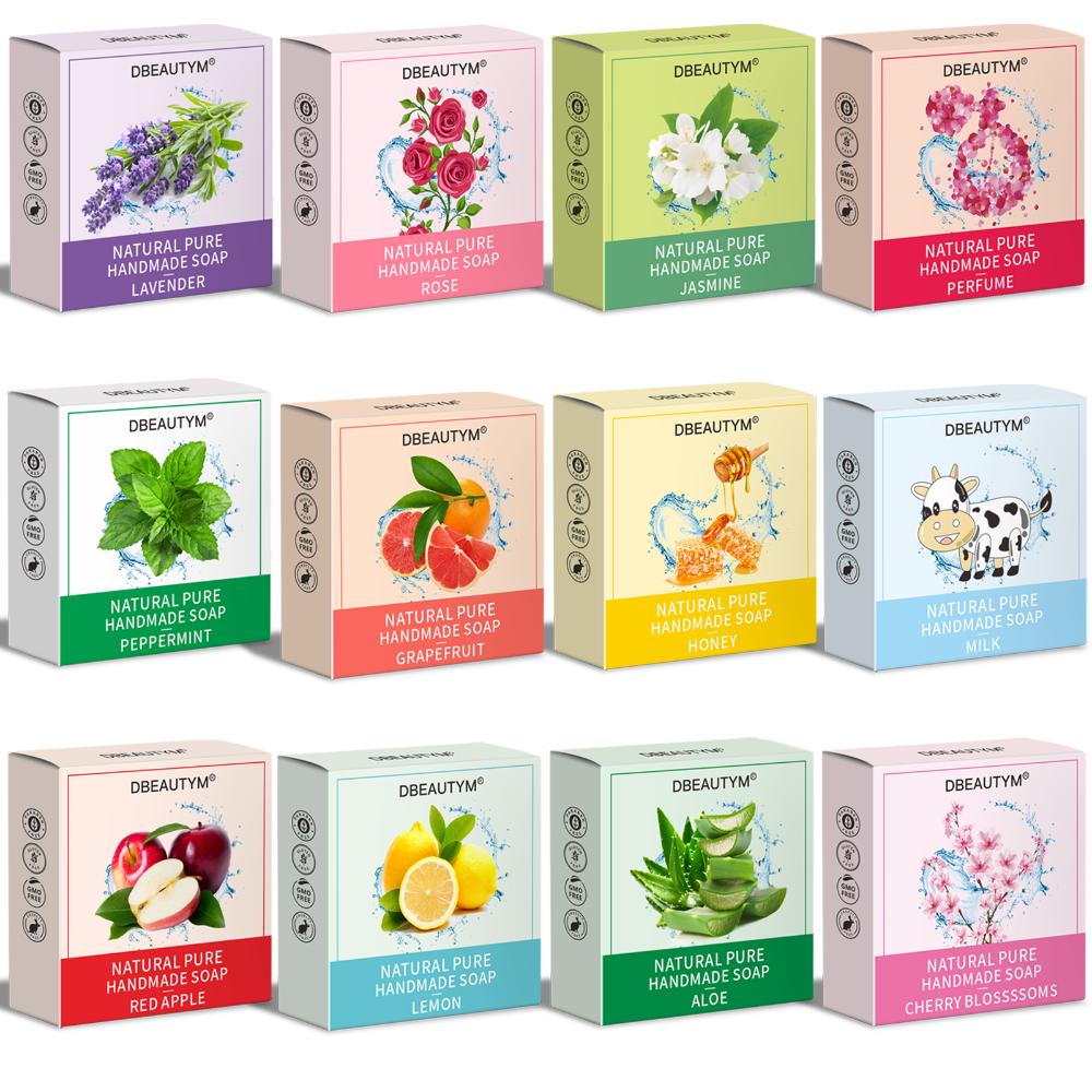 DBEAUTYM 12 Pack Bar Soap Gifts Set,Mothers Day Gifts for Mom, Teacher Appreciation Gifts,Nurse Week Gifts Bath Soaps Body Wash Bar Scented Soap Bar Cleanser,Travel Size Small Soap Bar Bulk Gifts